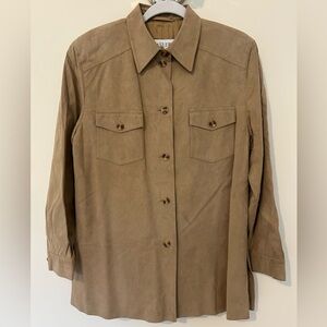 Basler Light Brown Suede Women's Shirt Jacket